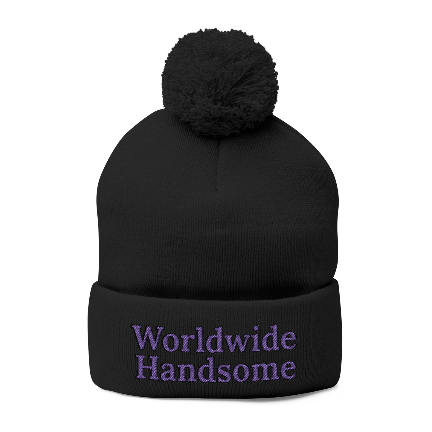 Embroidery WorldWideHandsome Pom-Pom Knit Cap