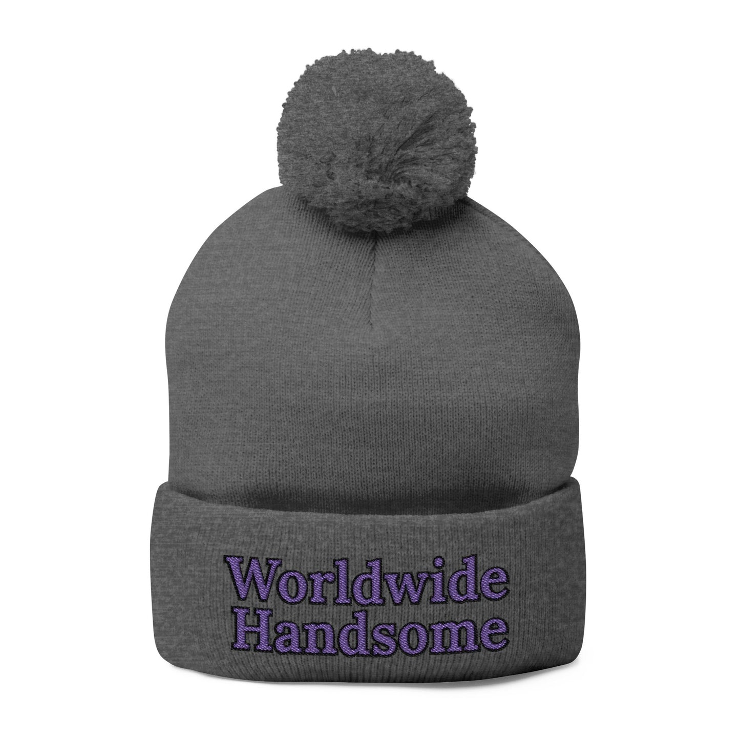 Embroidery WorldWideHandsome Pom-Pom Knit Cap